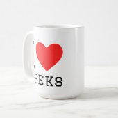 Mug J'adore les geeks  (Devant gauche)
