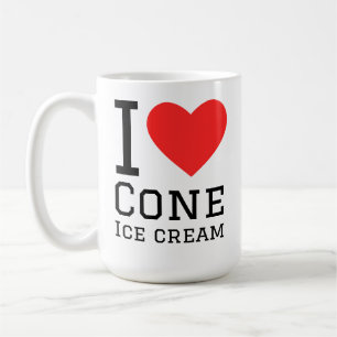 Mug J'adore les glaces en cône