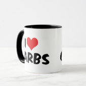 Mug J'adore les glucides (Devant gauche)