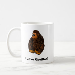 Mug J'adore les gorilles ! Dessin animé