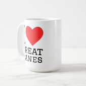 Mug J'adore les grands danois (Devant gauche)