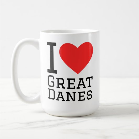 Mug J'adore les grands danois (Gauche)