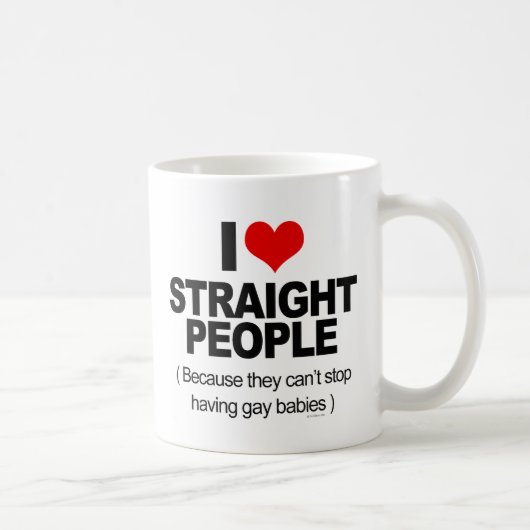 Mug J'adore les hétérosexuels parce qu'ils ne peuvent (Droite)