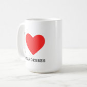 Mug J'adore les hôtesses de l'air (Devant gauche)