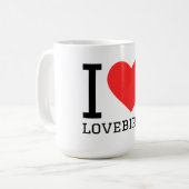 Mug J'adore les inséparables (Devant gauche)