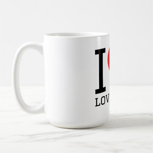 Mug J'adore les inséparables (Gauche)