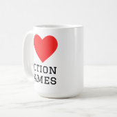 Mug J'adore les jeux d'action (Devant gauche)