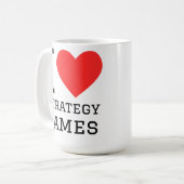 Mug J'adore les jeux de stratégie  (Devant gauche)