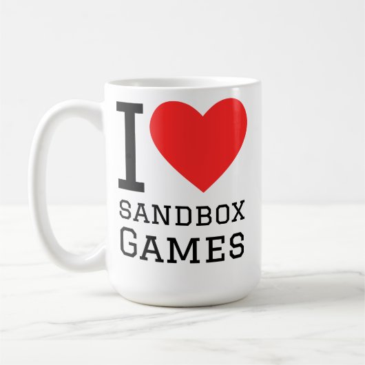 Mug J'adore les jeux de type sandbox (Gauche)