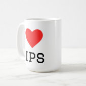 Mug J'adore les lèvres (Devant gauche)