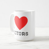 Mug J'adore les médecins (Devant gauche)