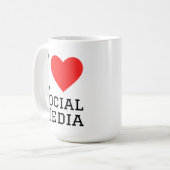 Mug J'adore les médias sociaux (Devant gauche)