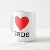 Mug J'adore les nerds (Devant gauche)