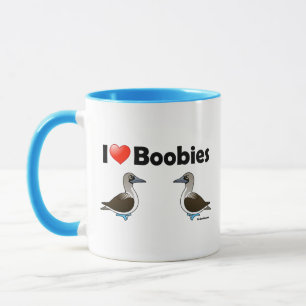 Mug J'adore les obélisques à pieds bleus