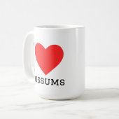 Mug J'adore les opossums (Devant gauche)