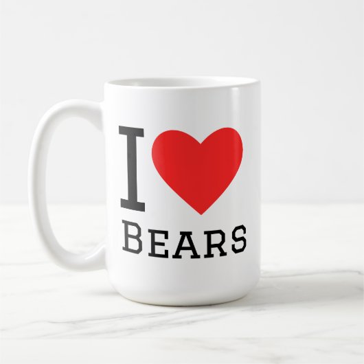 Mug J'adore les ours  (Gauche)