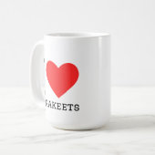 Mug J'adore les perruches (Devant gauche)