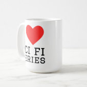 Mug J'adore les séries de science-fiction (Devant gauche)