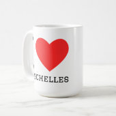 Mug J'adore les Seychelles (Devant gauche)