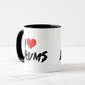 Mug J'adore les tambours (Devant gauche)