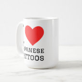 Mug J'adore les tatouages japonais (Devant gauche)
