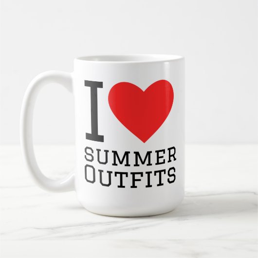 Mug J'adore les tenues d'été (Gauche)