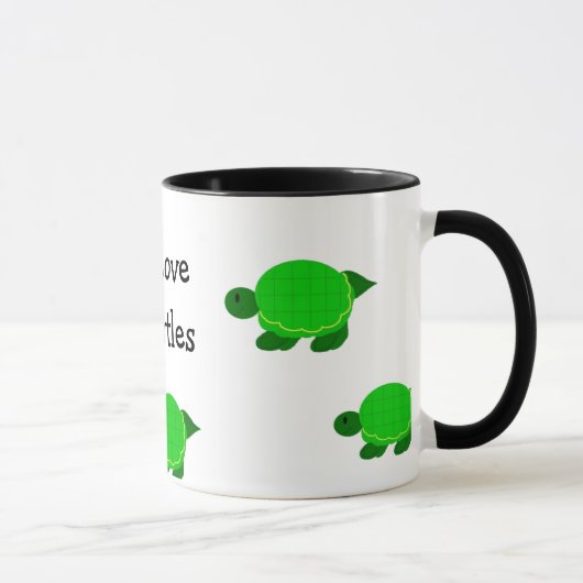 Mug J'adore les tortues (Droite)