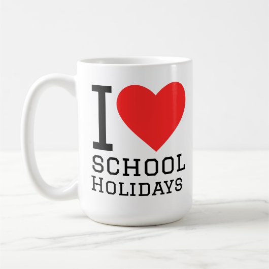 Mug J'adore les vacances scolaires (Gauche)