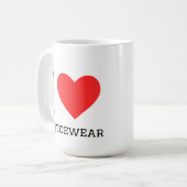Mug J'adore les vêtements de bureau (Devant gauche)