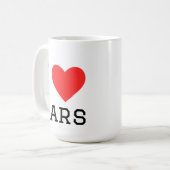 Mug J'adore les voitures (Devant gauche)