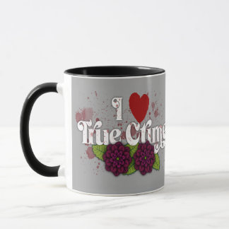Mug J'adore les vrais crimes.–Nom personnalisé