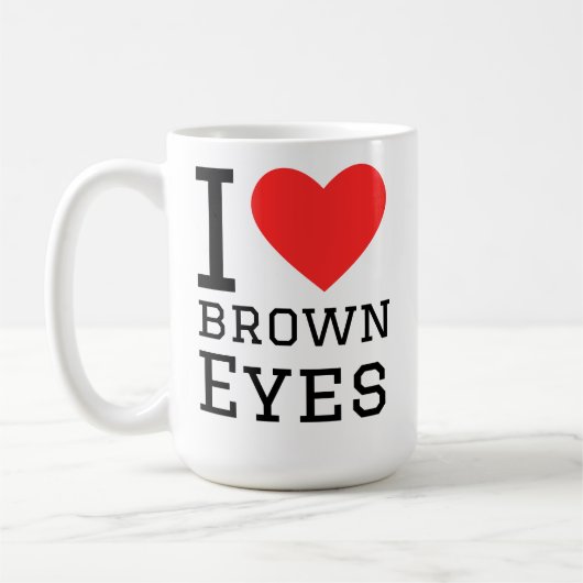 Mug J'adore les yeux marrons (Gauche)