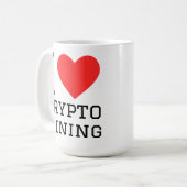 Mug J'adore l'extraction de crypto (Devant gauche)