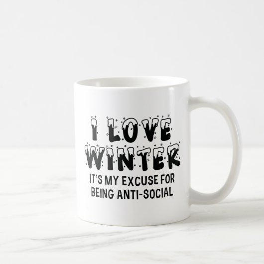 Mug J'adore l'hiver (Droite)