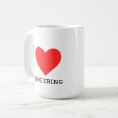Mug J'adore l'ingénierie (Devant gauche)