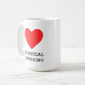 Mug J'adore l'ingénierie mécanique (Devant gauche)