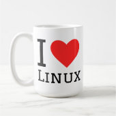 Mug J'adore linux (Gauche)