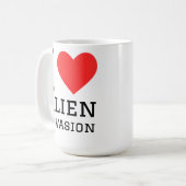 Mug J'adore l'invasion extraterrestre (Devant gauche)