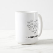 Mug J'adore lire (Devant droit)