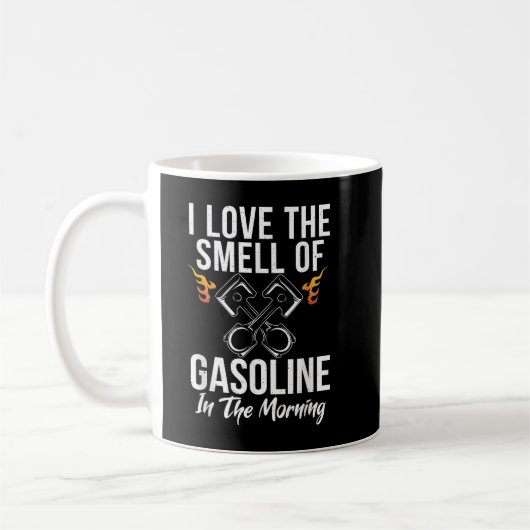 Mug J'adore l'odeur de l'essence au matin de la répara (Gauche)