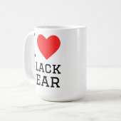 Mug J'adore l'ours noir (Devant gauche)