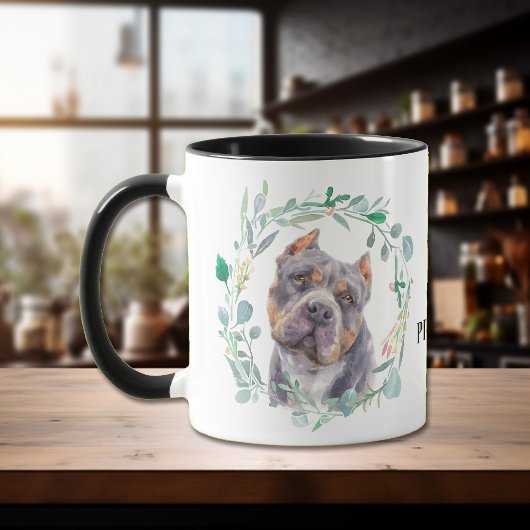 Mug J'adore ma boug de café en feuille de pitbull