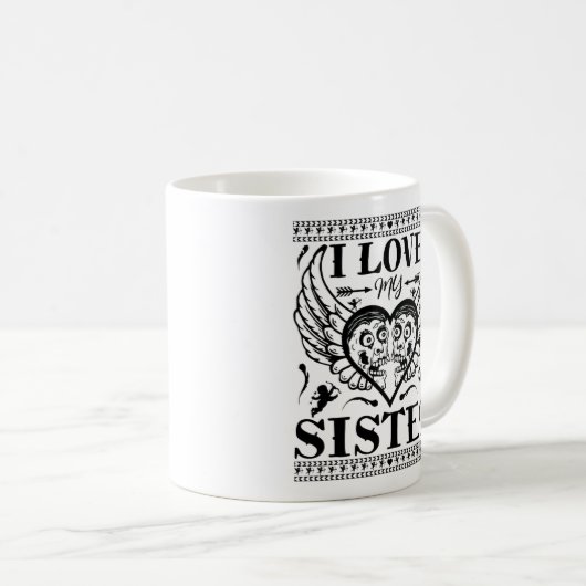 MUG J'ADORE MA SOEUR - JEUNE PETITE SOEUR QUOTES (Devant droit)