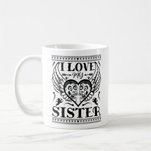 MUG J'ADORE MA SOEUR - JEUNE PETITE SOEUR QUOTES (Gauche)