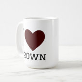 Mug J'adore marron (Devant gauche)