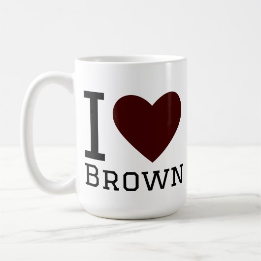 Mug J'adore marron (Gauche)