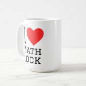 Mug J'adore maths rock carré sticker (Devant gauche)