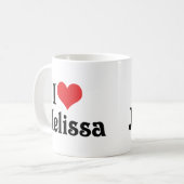 Mug J'adore Melissa (Devant gauche)