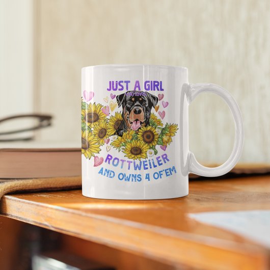 Mug J'adore mes Rottweilers Chien Animal de Compagnie 