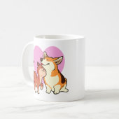 Mug J'adore mon animal de compagnie | Chat et Amoureux (Devant gauche)